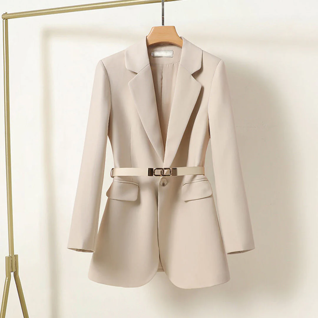 Blazer dames | Getailleerde blazer met ceintuur - Image 4