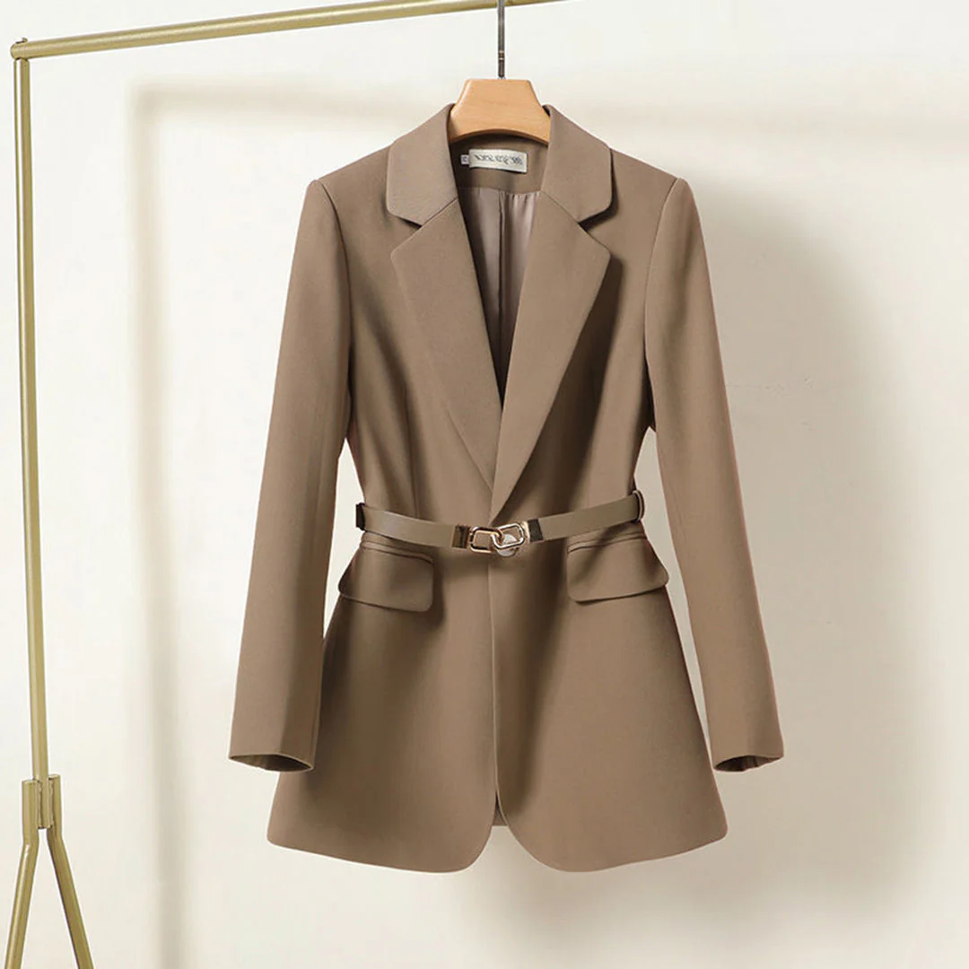 Blazer dames | Getailleerde blazer met ceintuur - Image 5
