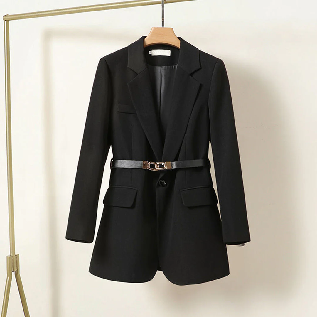 Blazer dames | Getailleerde blazer met ceintuur - Image 6