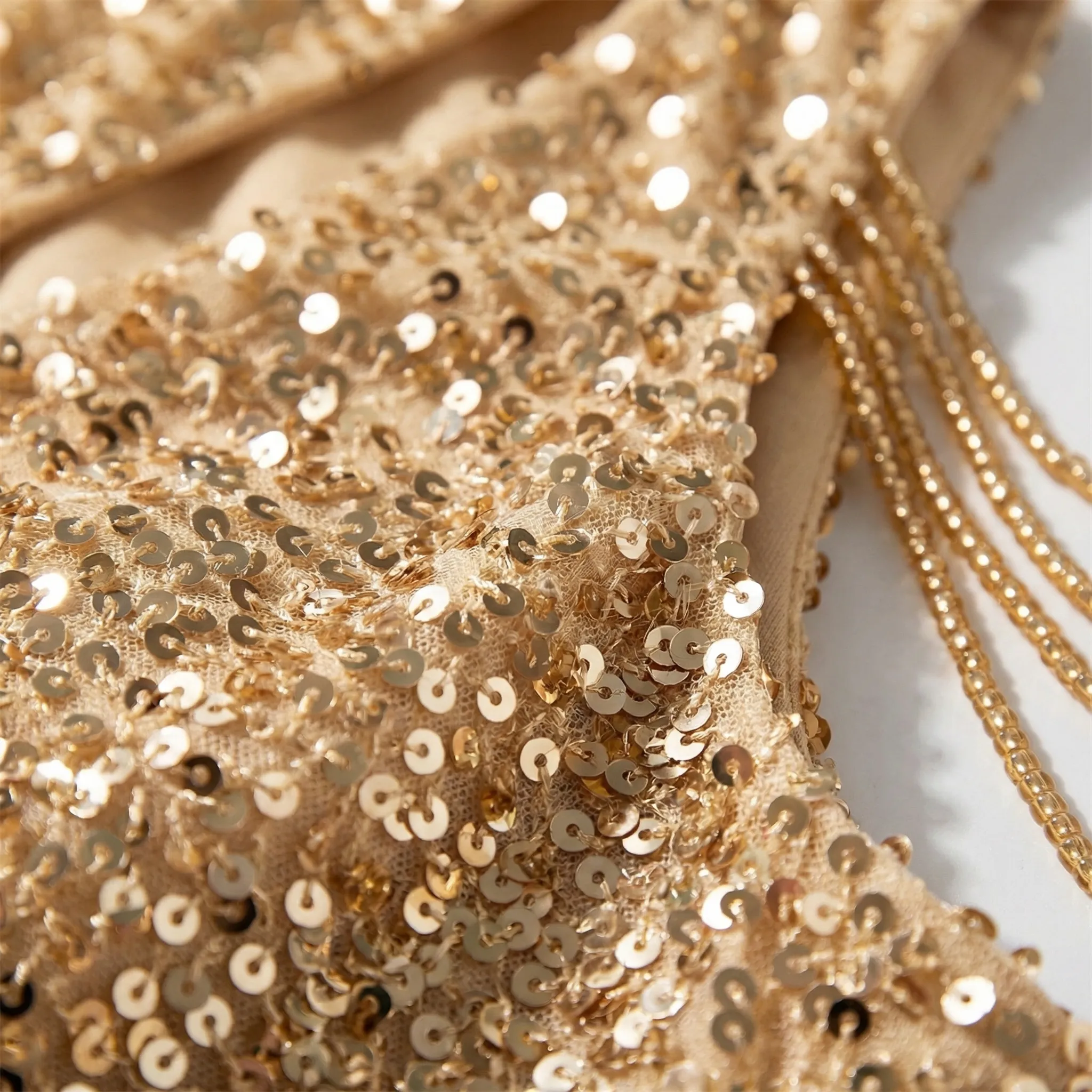 Cocktailjurk dames | One shoulder mini jurk met pailletten - Image 3