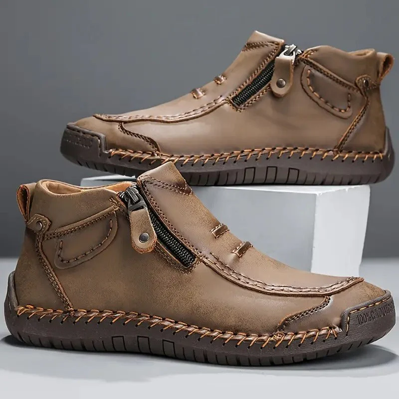 Comfortabele instapschoenen heren | Hoge schoenen met rits - Image 9