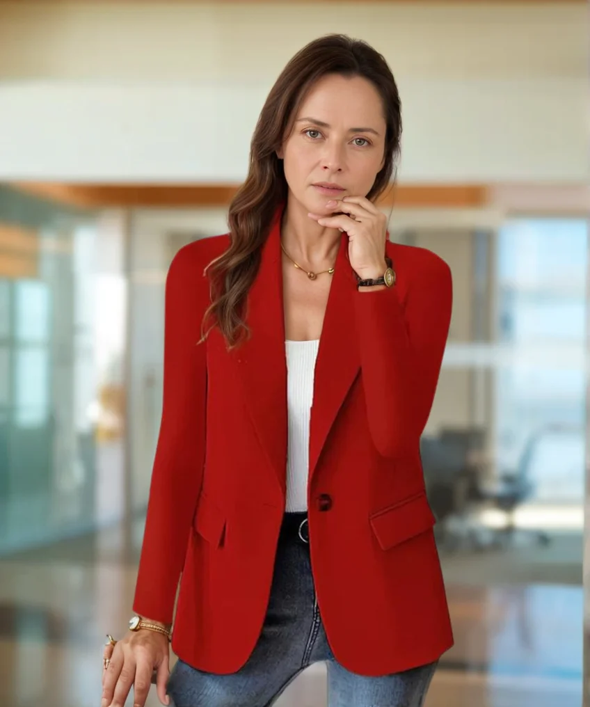 Dames blazer | Slim fit colbert met revers - Image 3