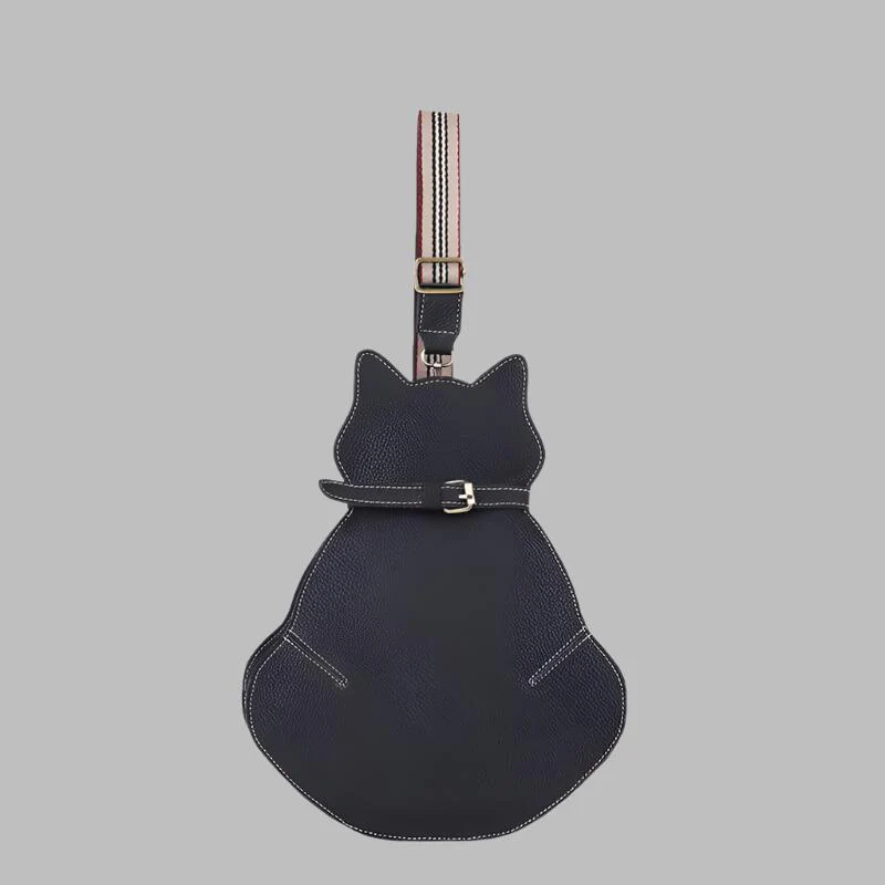 Dames crossbody schoudertas in katvorm met verstelbare schouderband - Image 11