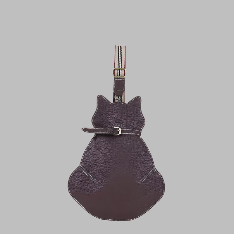 Dames crossbody schoudertas in katvorm met verstelbare schouderband - Image 12