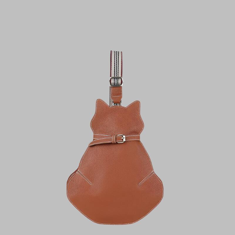 Dames crossbody schoudertas in katvorm met verstelbare schouderband - Image 13