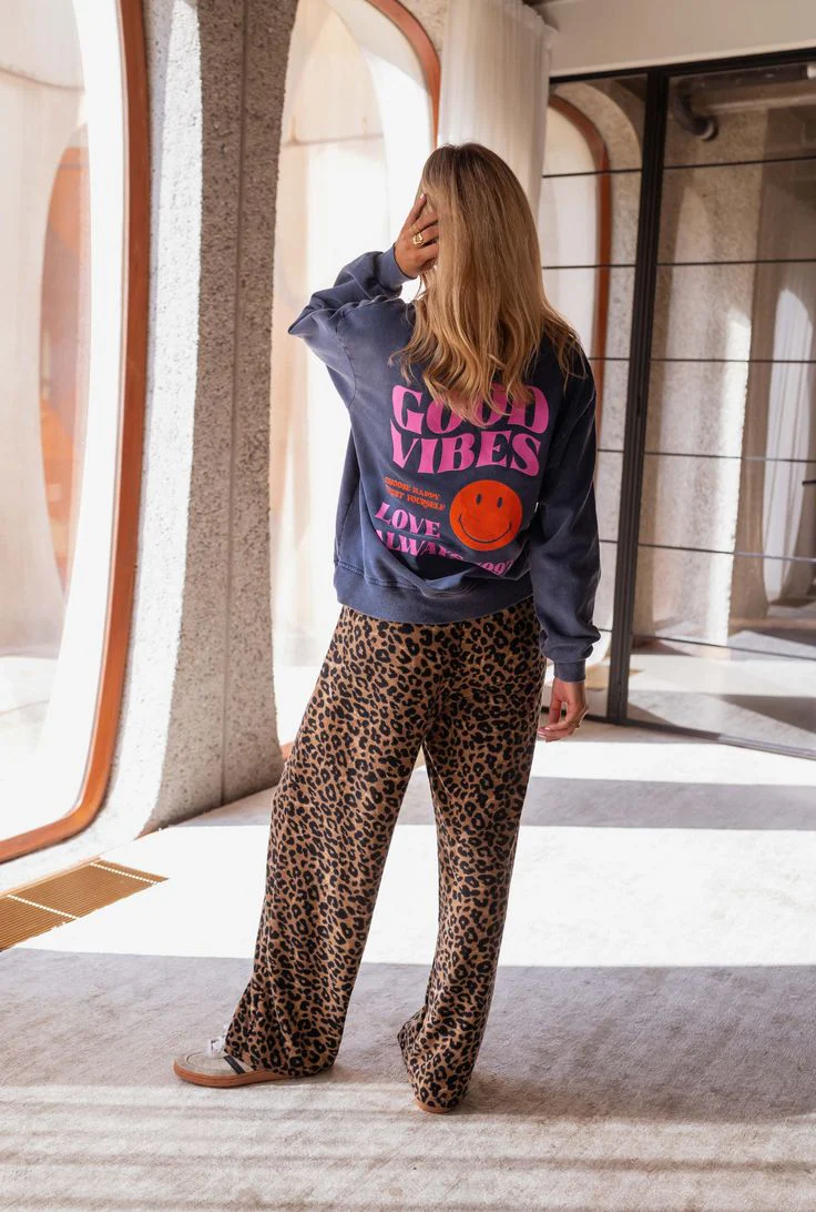 Dames joggingbroek | Leopard print broek in zachte stof - Image 3