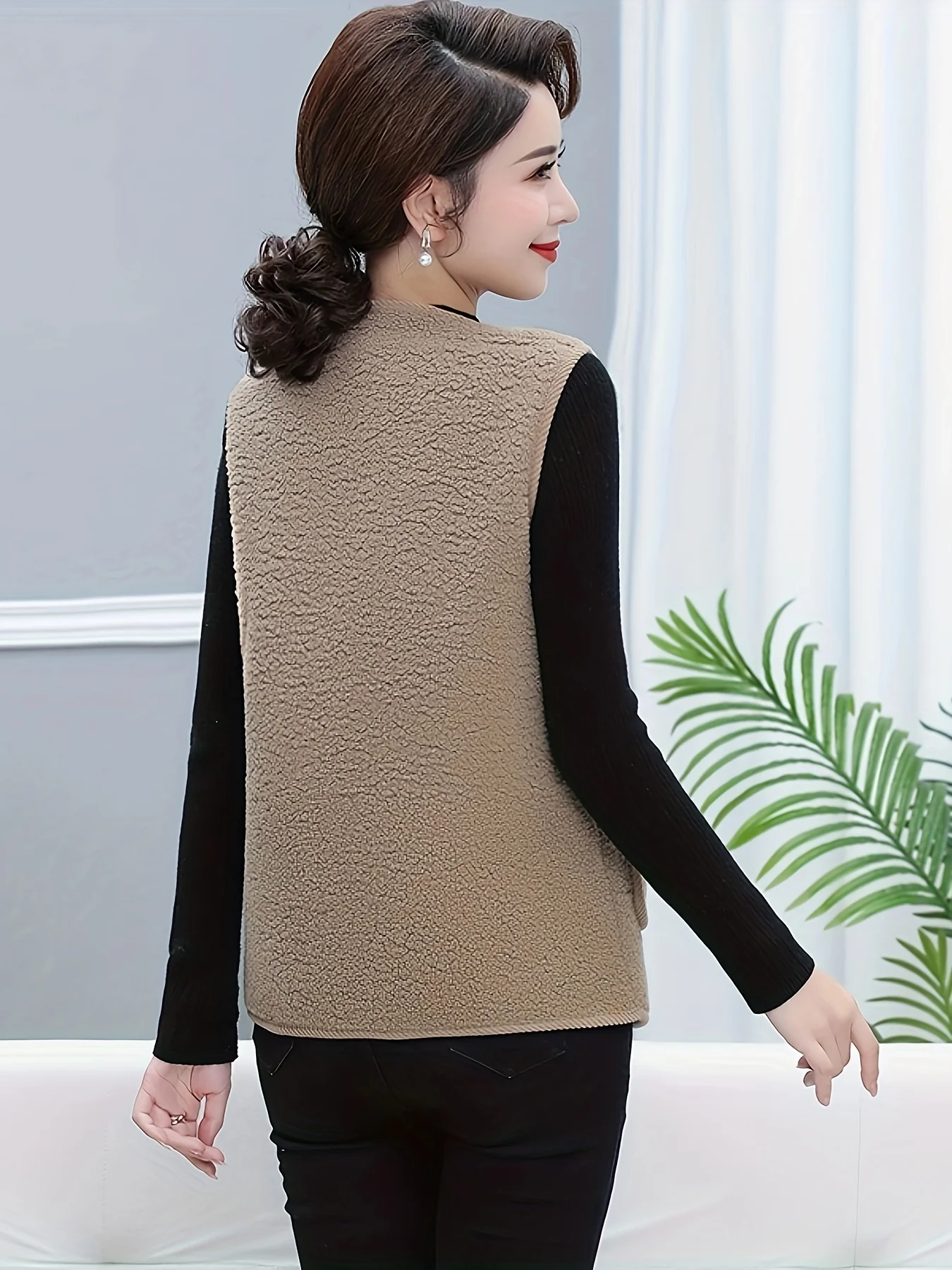 Dames vest | Puffer vest met fleece voering - Image 10