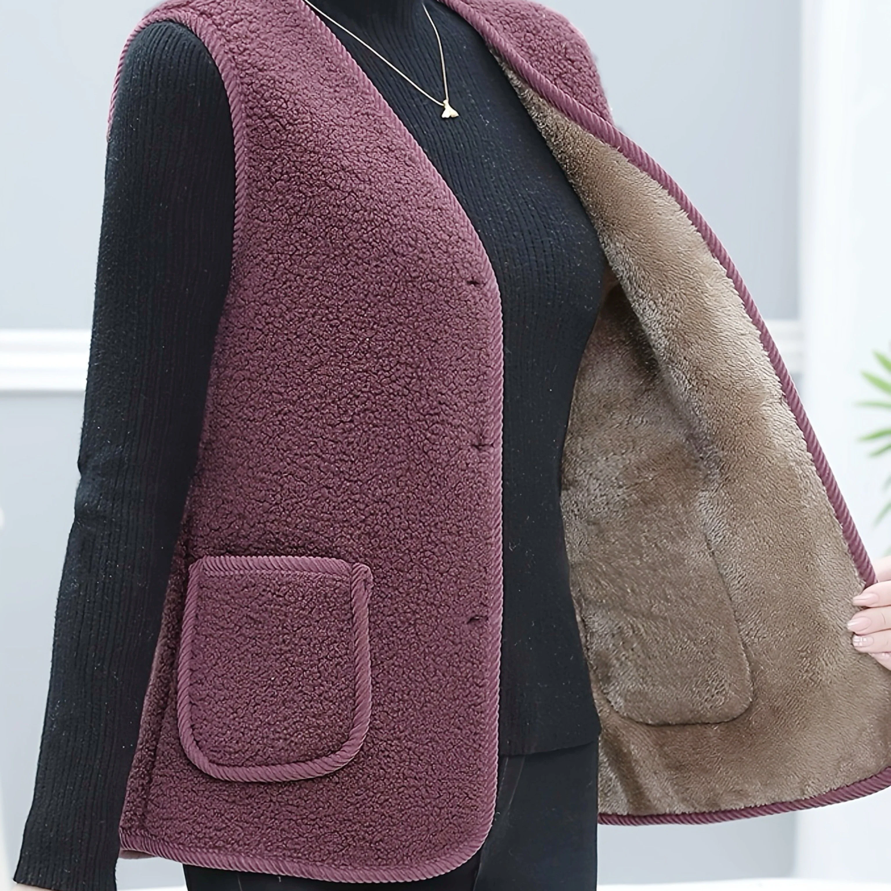 Dames vest | Puffer vest met fleece voering - Image 13