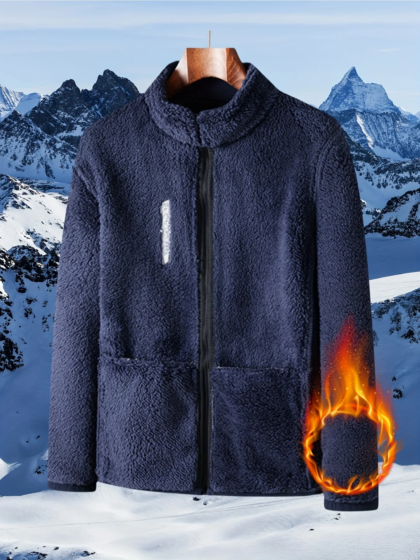 Dames winterjas | Fleece jas met hoge kraag en rits - Image 11