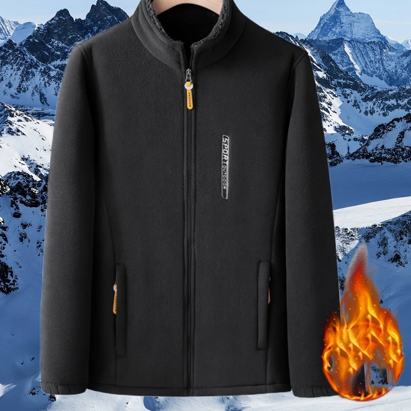 Dames winterjas | Fleece jas met hoge kraag en rits - Image 13