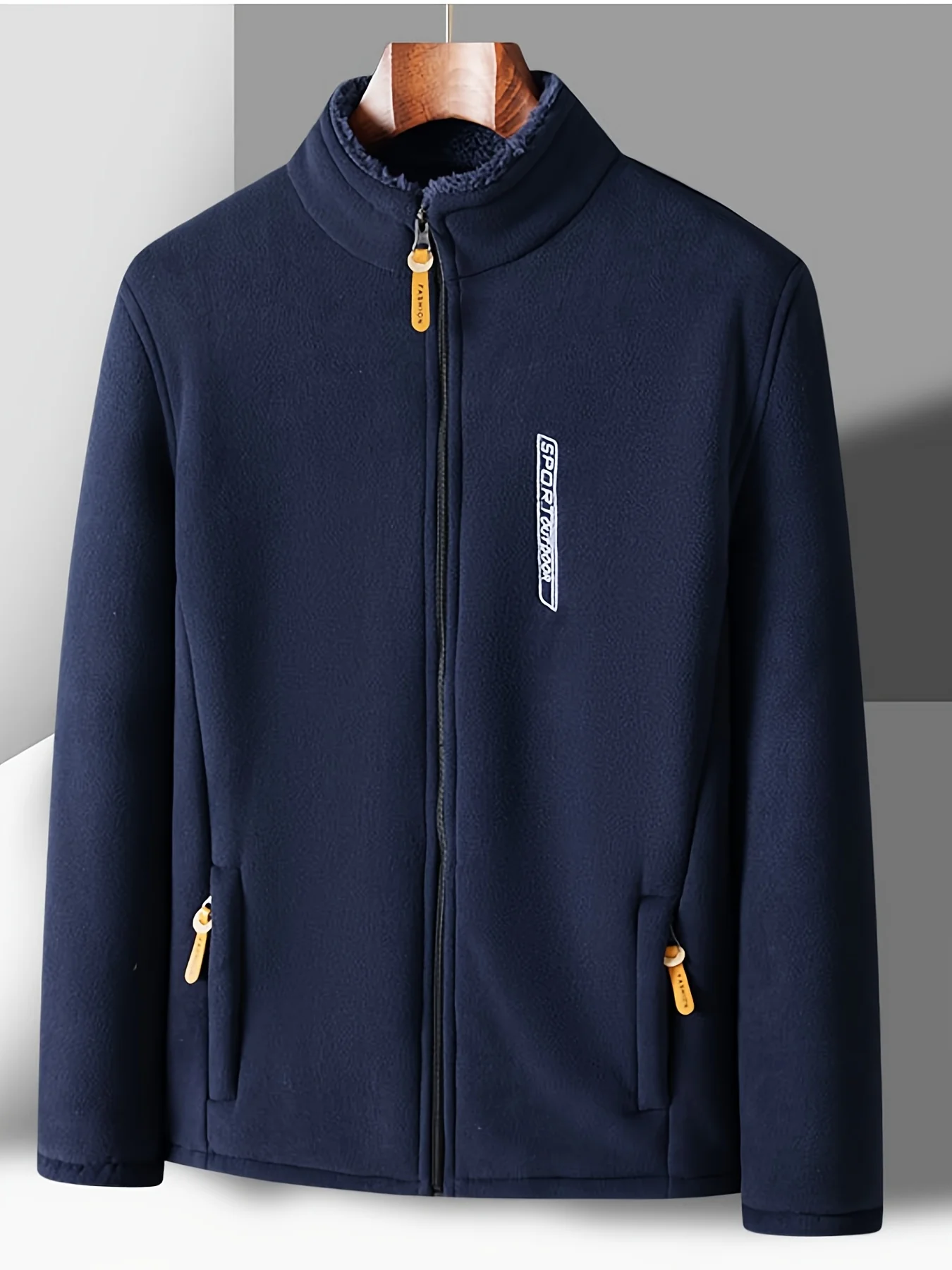 Dames winterjas | Fleece jas met hoge kraag en rits - Image 3