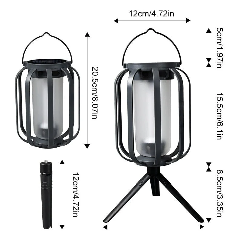 Decoratieve lamp | LED lantaarn met vlam effect en warm licht - Image 12