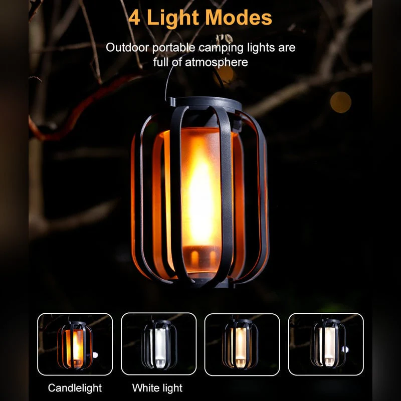 Decoratieve lamp | LED lantaarn met vlam effect en warm licht - Image 5