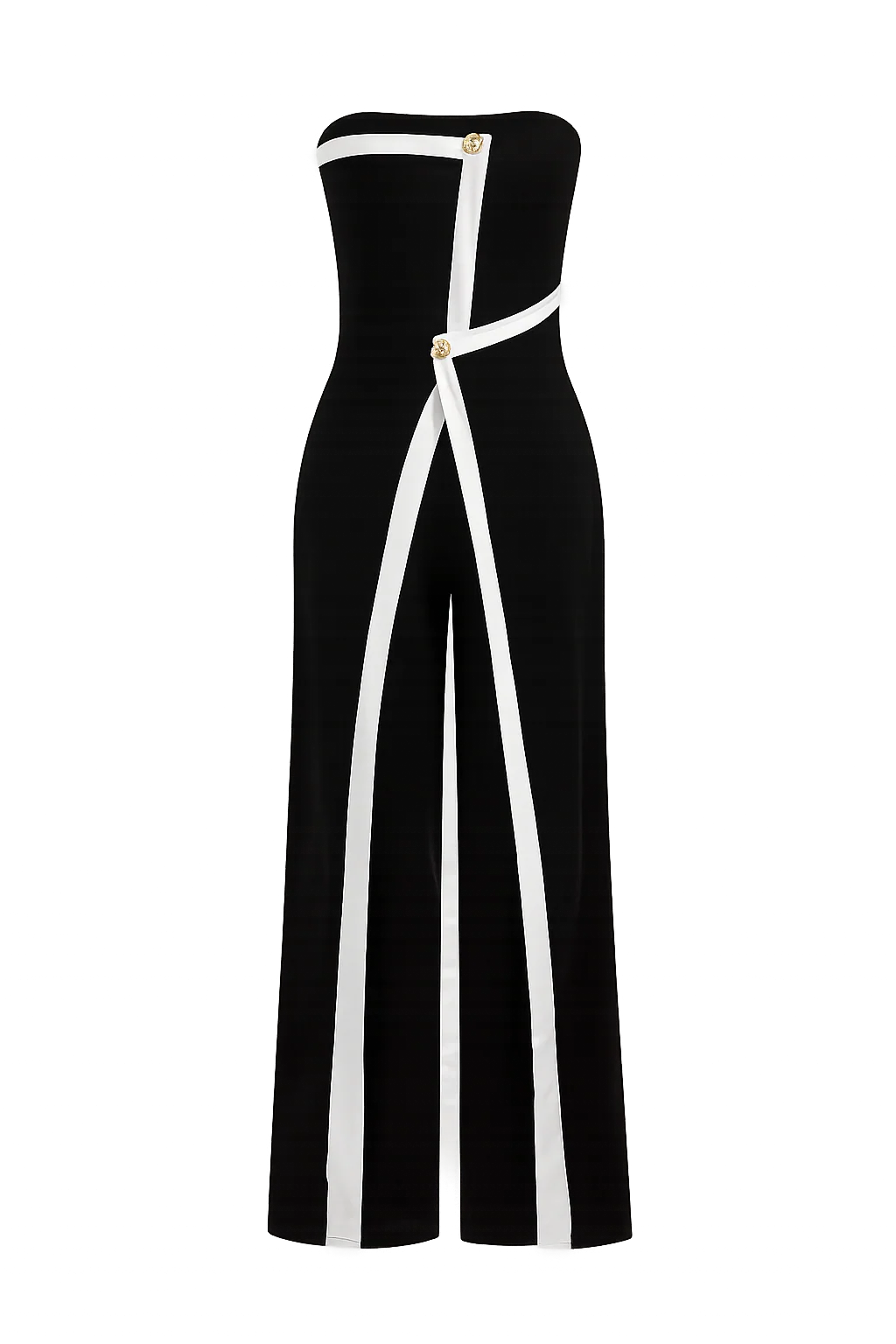 Elegante mouwloze jumpsuit met hoge taille en flatterende pasvorm