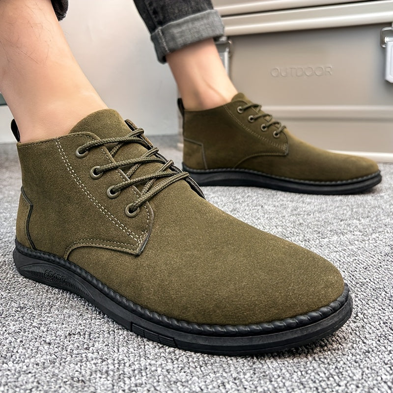 Enkellaarzen heren | Suèdelook veterschoenen met antislip zool - Image 10