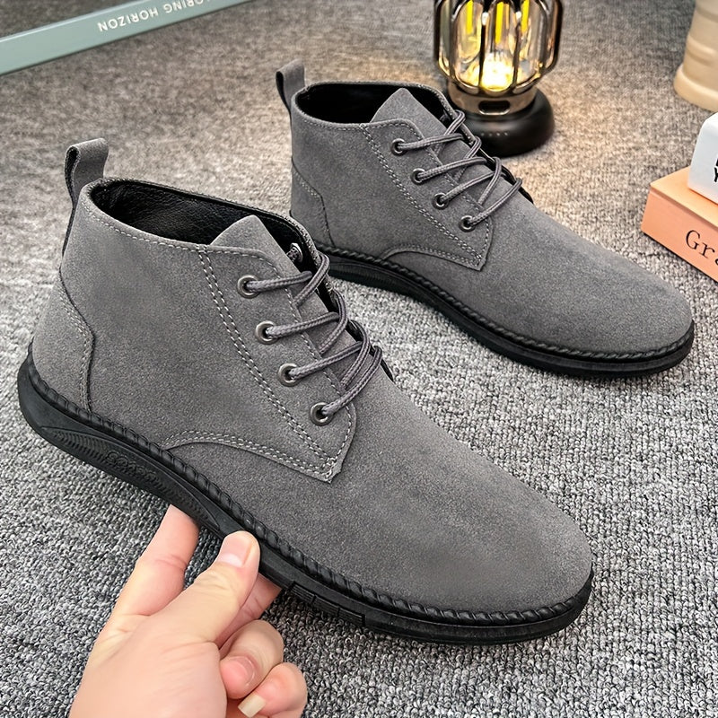 Enkellaarzen heren | Suèdelook veterschoenen met antislip zool - Image 11