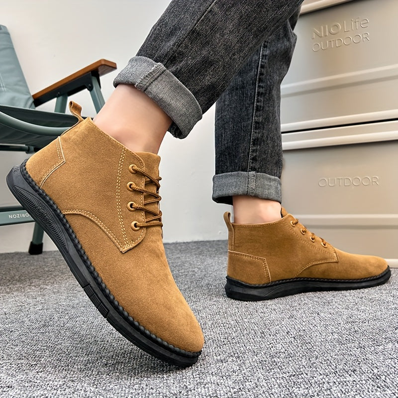 Enkellaarzen heren | Suèdelook veterschoenen met antislip zool - Image 13