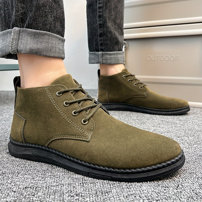 Enkellaarzen heren | Suèdelook veterschoenen met antislip zool - Image 4