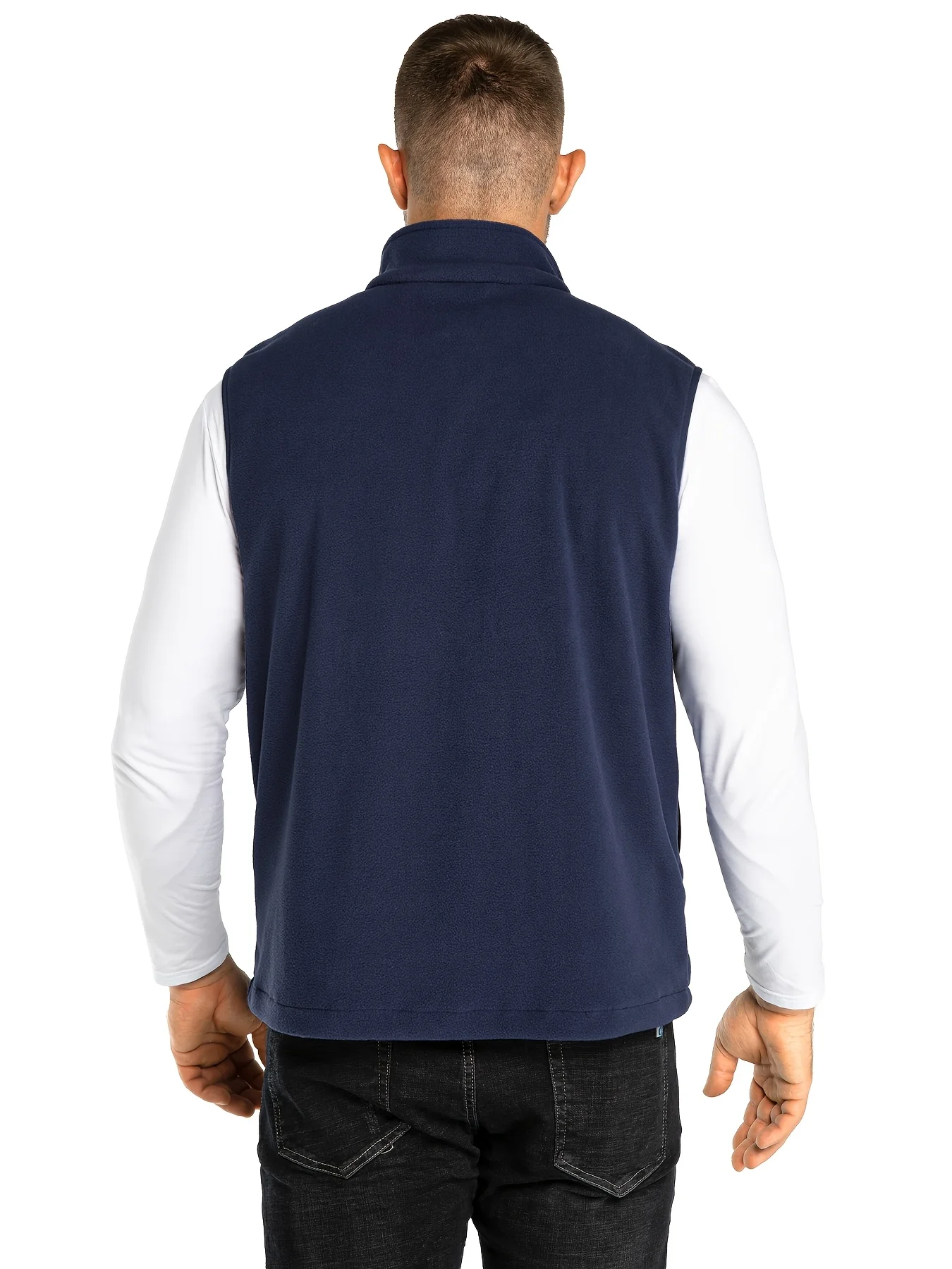 Fleece vest heren | Lichtgewicht mouwloos vest met rits - Image 5