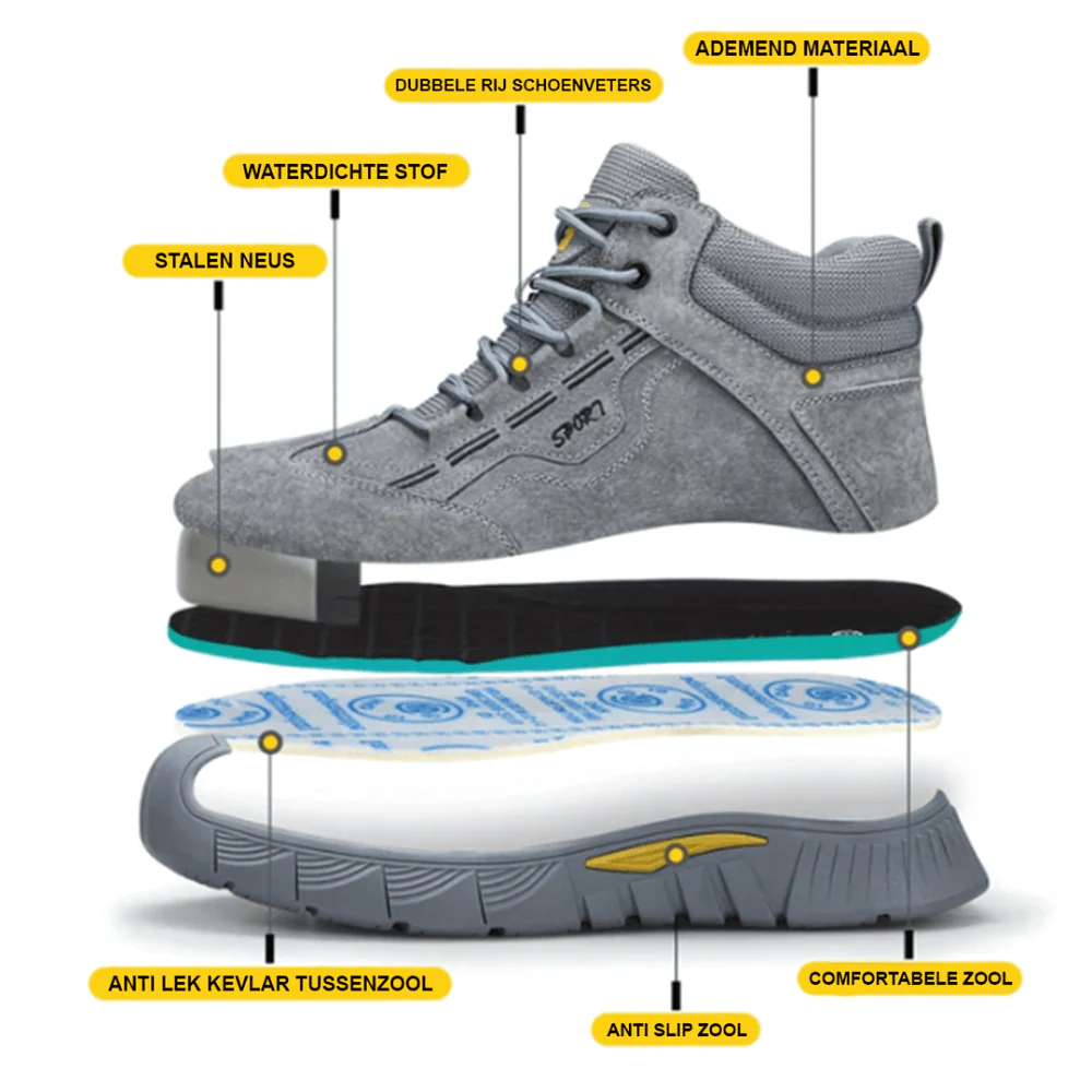 GAVIS | heren hoge veiligheidsschoenen grijs - Image 3