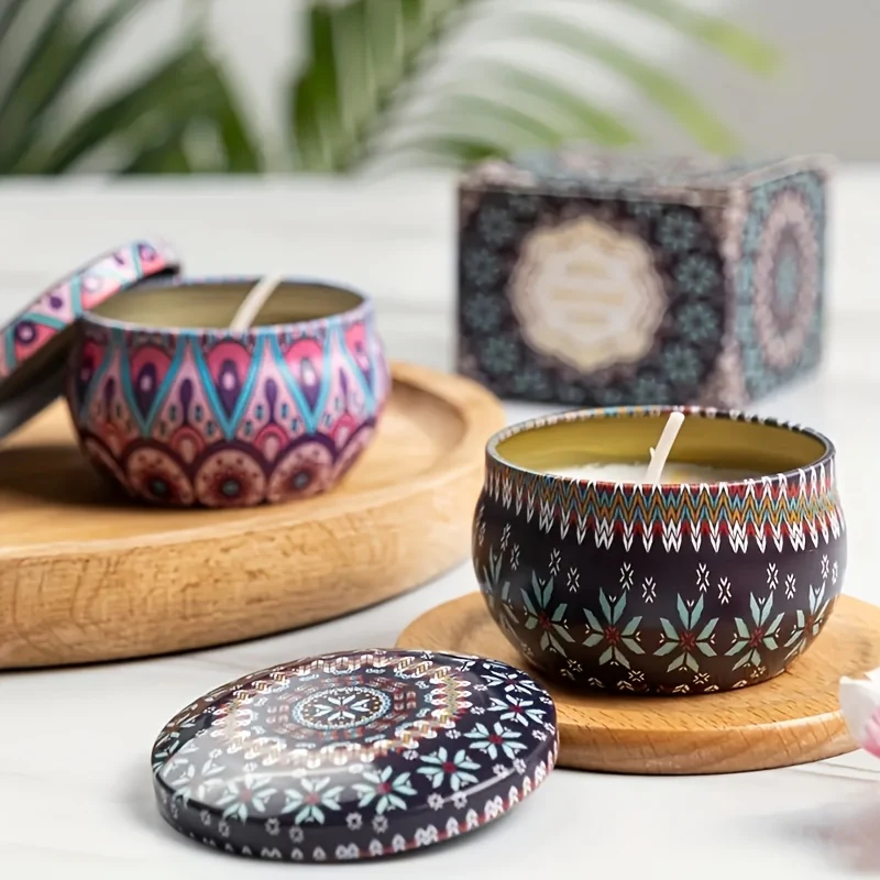 Geurkaars cadeau set | 4 geurkaarsen lavendel roos jasmijn - Image 3