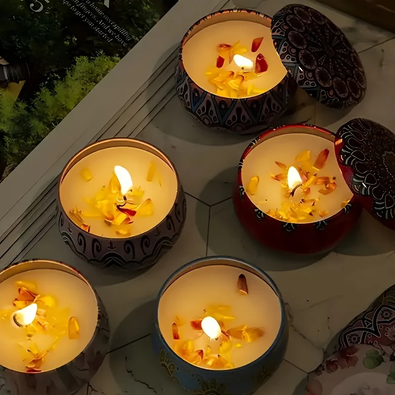 Geurkaars cadeau set | 4 geurkaarsen lavendel roos jasmijn - Image 6
