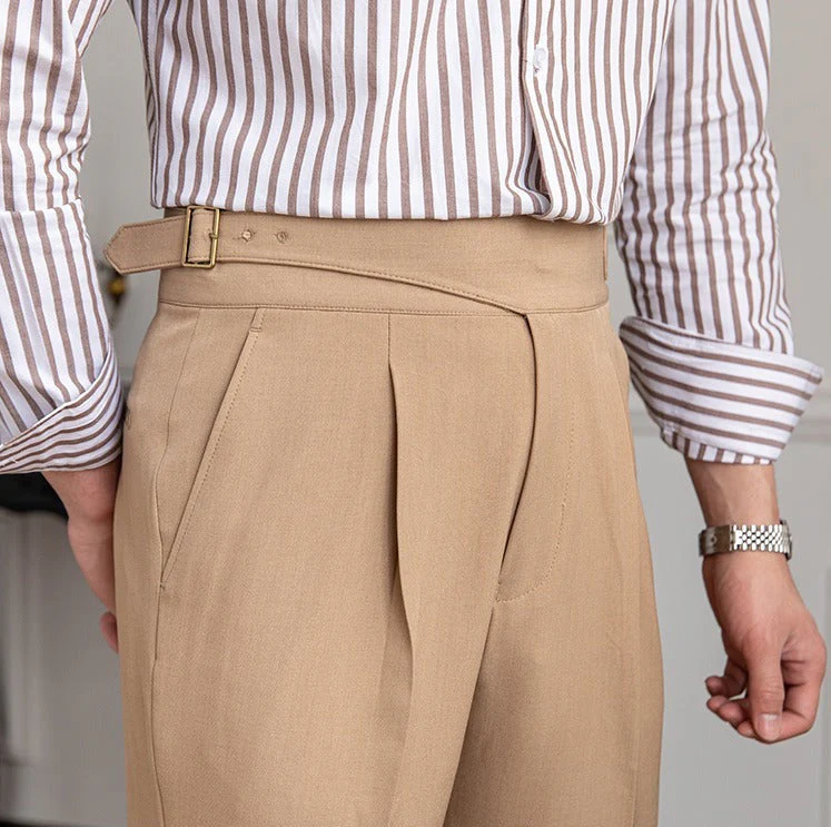 Gurkha Pantalon | Heren geplooide straight leg broek - Image 3
