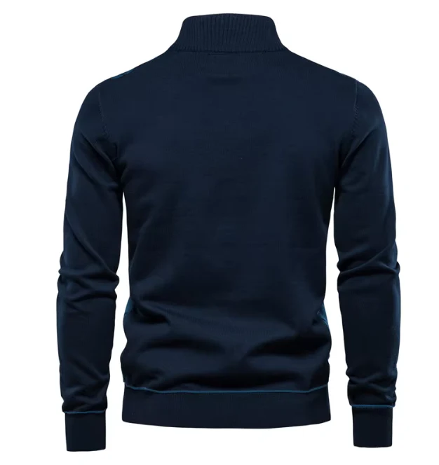 Heren half-zip trui met ruitpatroon – stijlvol en comfortabel - Image 5
