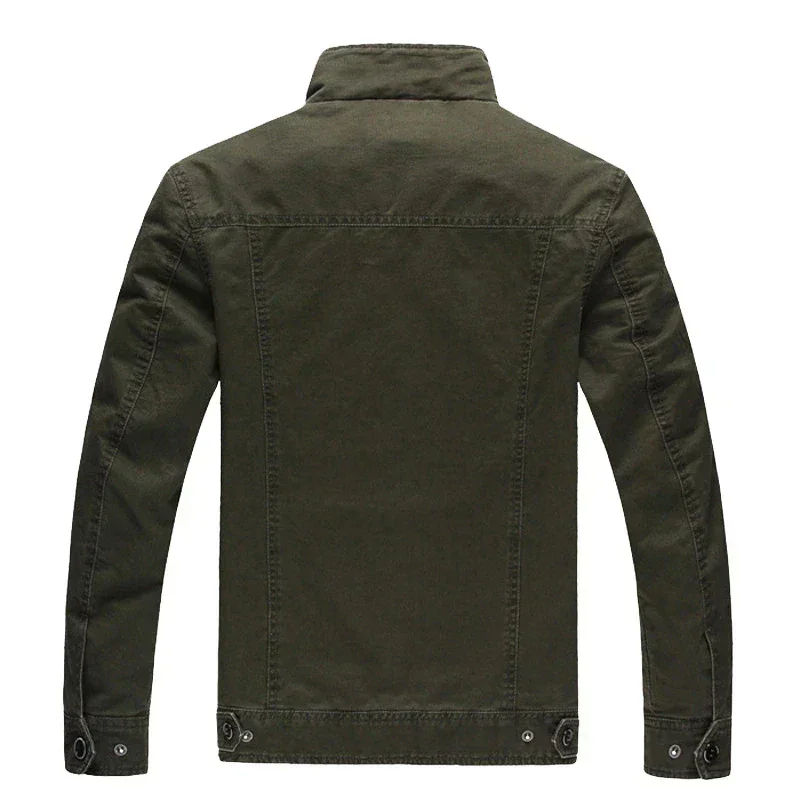 Heren jas | Military style winterjas met opstaande kraag groen - Image 5