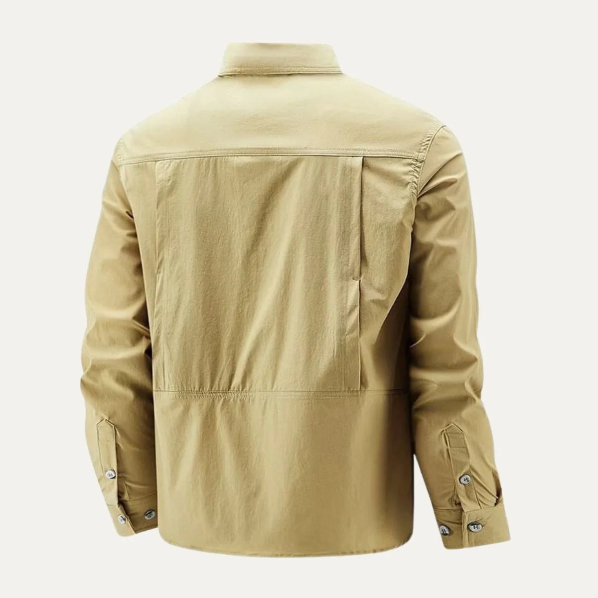 Heren overshirt | Lichte tussenjas met knopen en borstzakken - Image 5