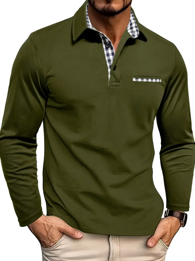 Heren poloshirt | Polo met lange mouwen en klassieke kraag - Image 3