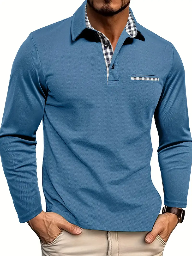 Heren poloshirt | Polo met lange mouwen en klassieke kraag - Image 4