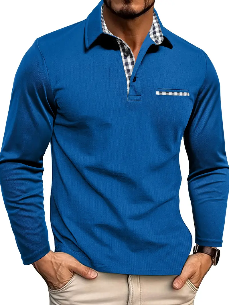 Heren poloshirt | Polo met lange mouwen en klassieke kraag - Image 5