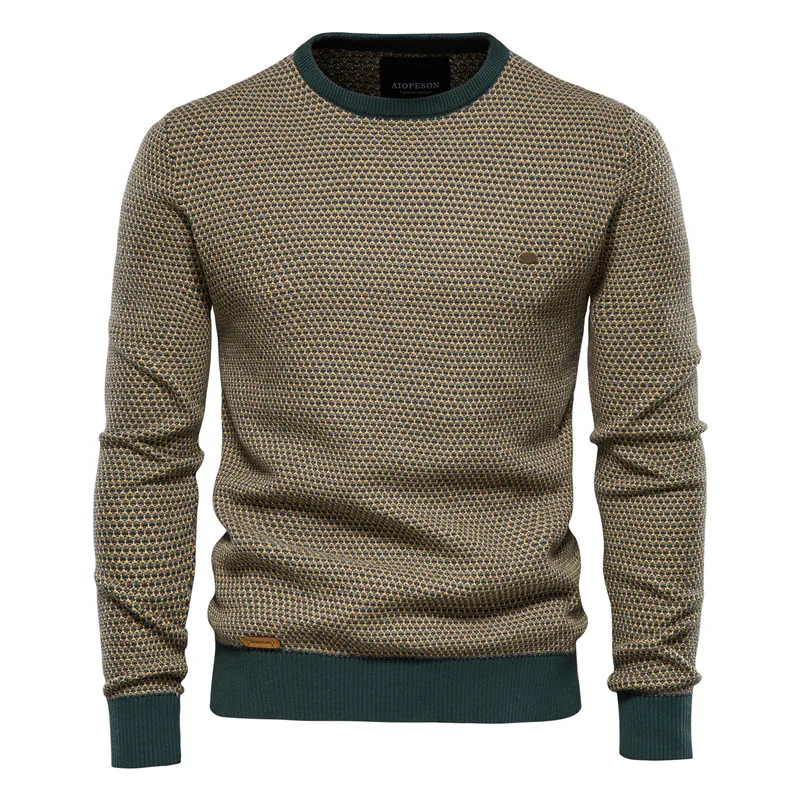 Heren trui met subtiel ruitmotief – comfortabel en tijdloos - Image 3