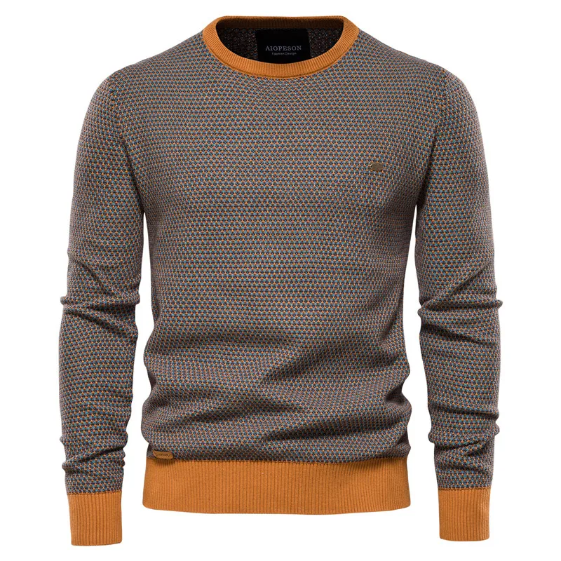 Heren trui met subtiel ruitmotief – comfortabel en tijdloos - Image 4