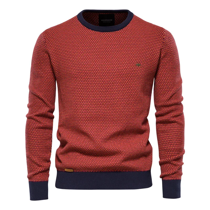 Heren trui met subtiel ruitmotief – comfortabel en tijdloos - Image 9