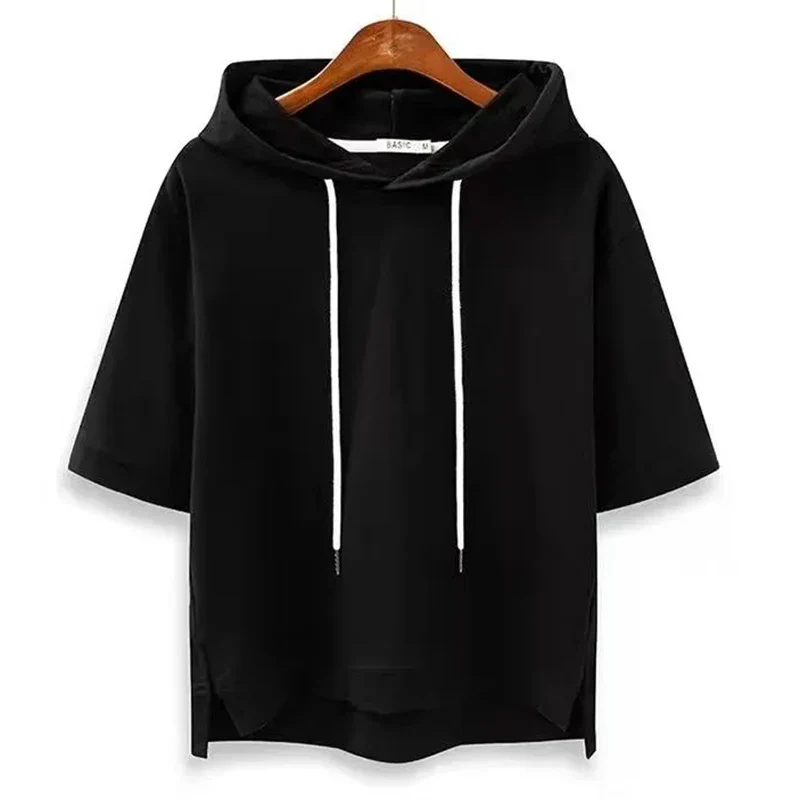 Hoodie dames | Korte mouw pullover met capuchon - Image 8