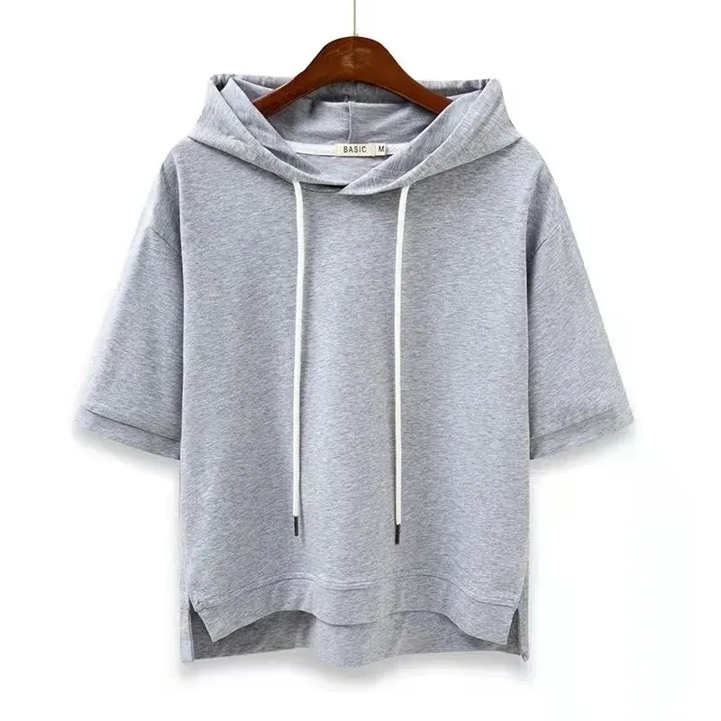 Hoodie dames | Korte mouw pullover met capuchon - Image 9