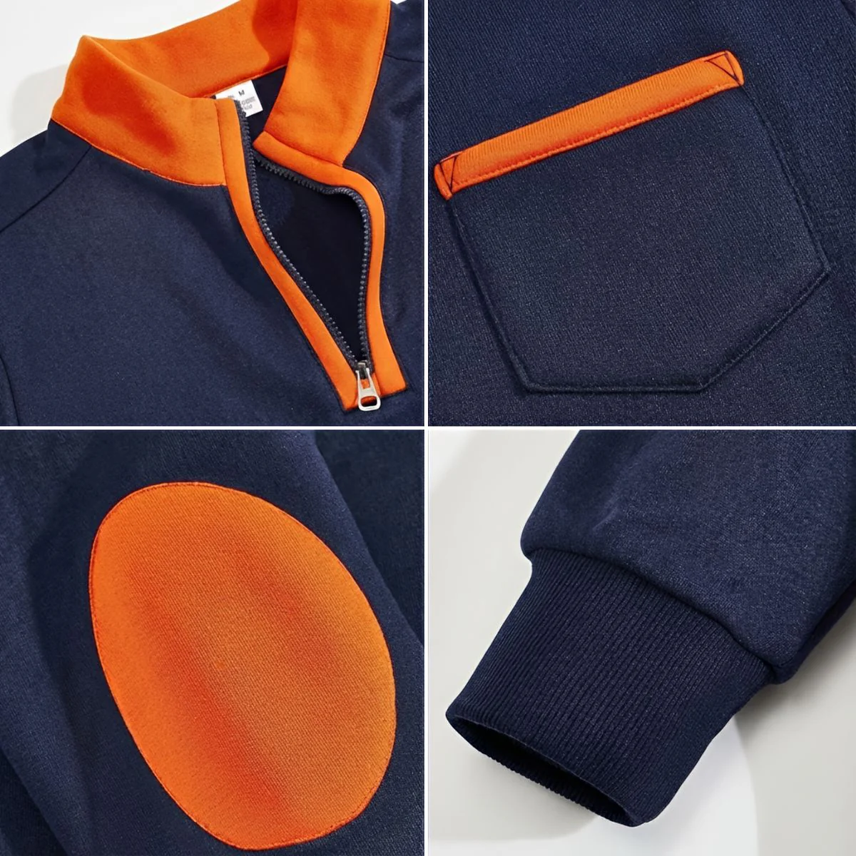 Klassieke half-zip pullover van zachte stof met hoge kraag voor heren - Image 11