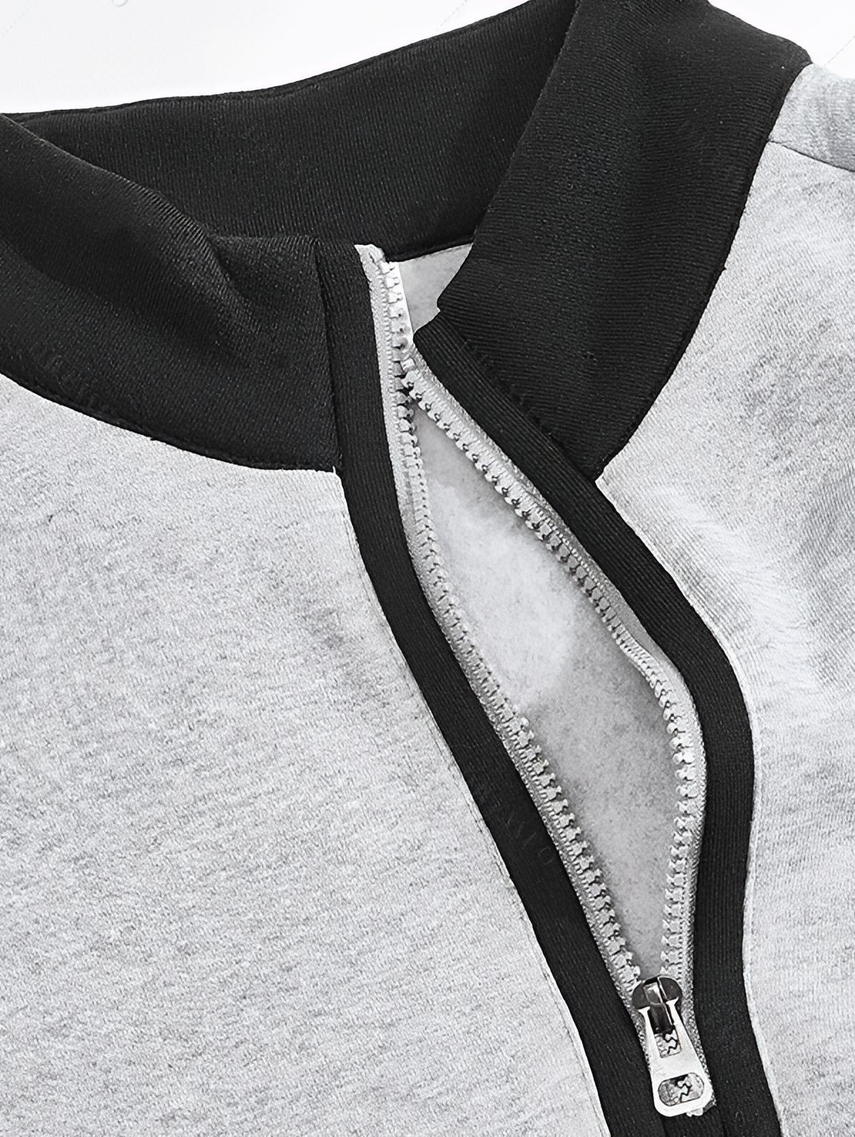Klassieke half-zip pullover van zachte stof met hoge kraag voor heren - Image 3
