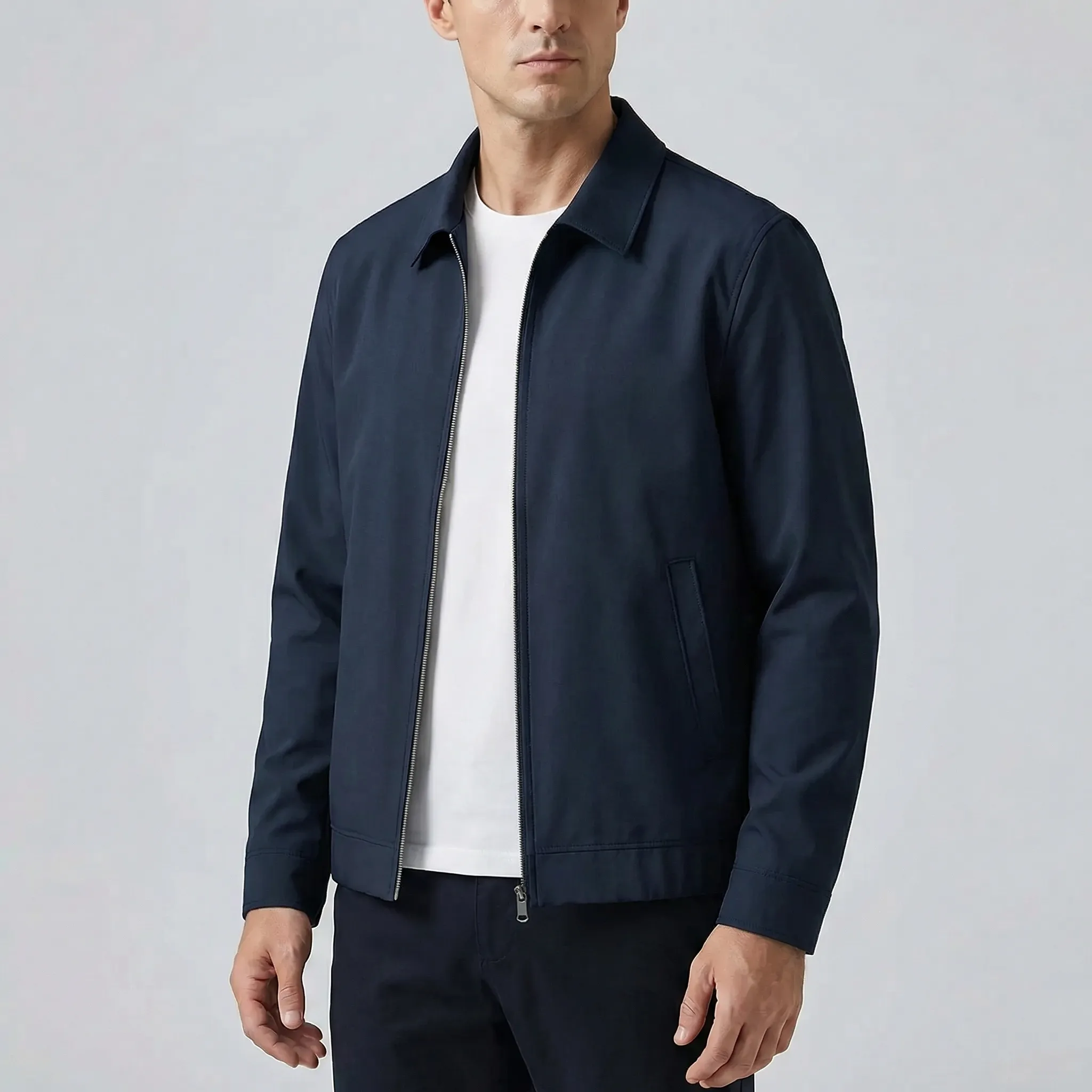 Heren bomberjas | Lichte tussenjas met rits en minimalistisch design - Image 10