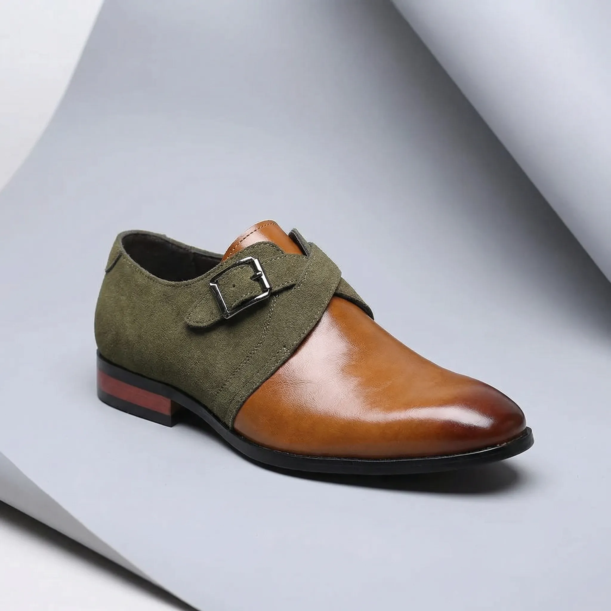 Loafers heren | Suède loafers met gesp en leren afwerking - Image 2