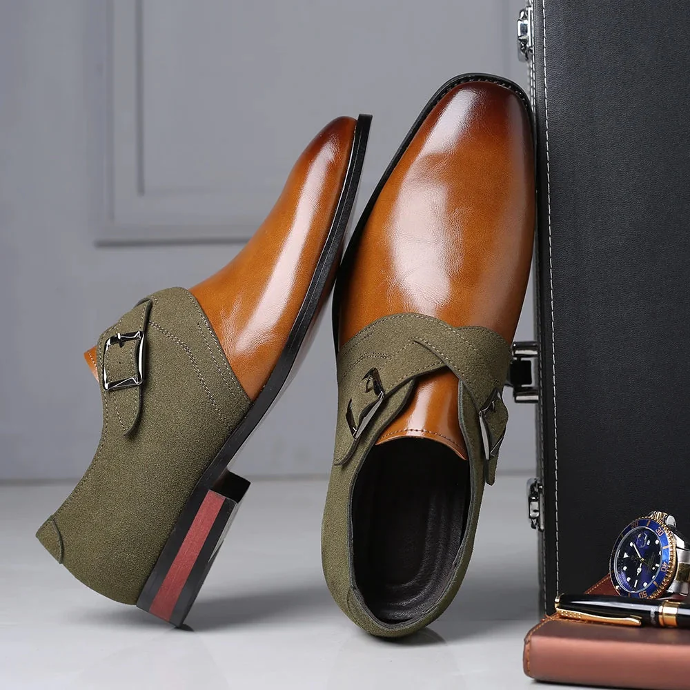 Loafers heren | Suède loafers met gesp en leren afwerking - Image 4