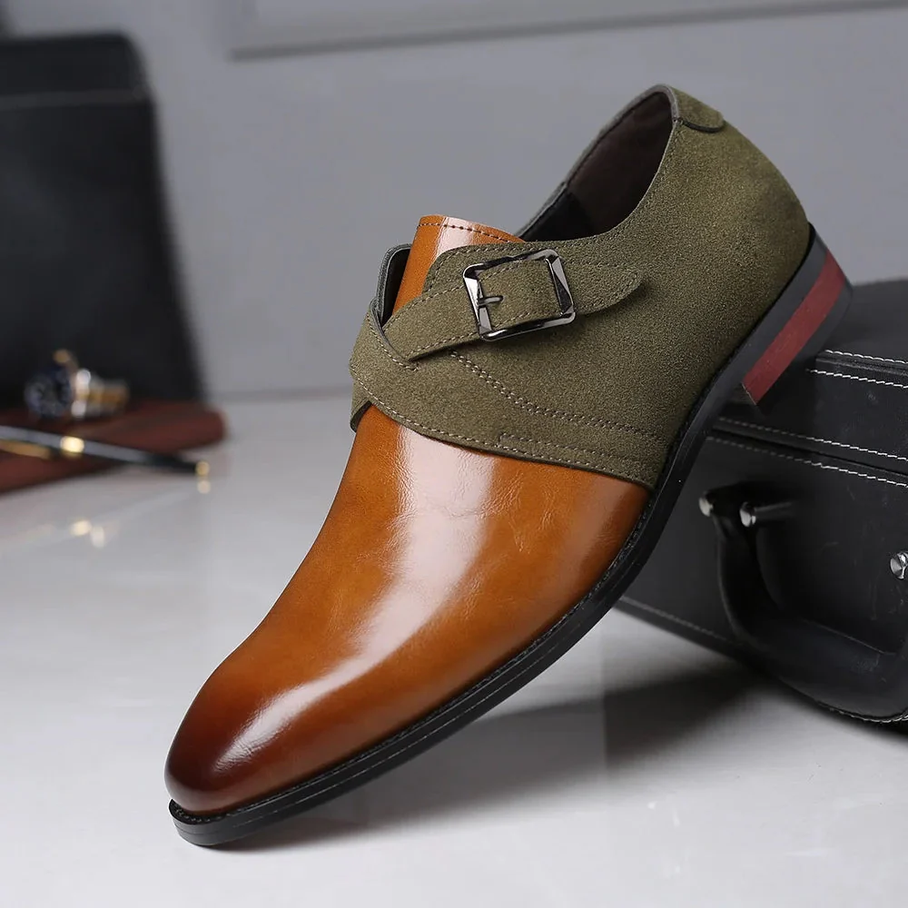 Loafers heren | Suède loafers met gesp en leren afwerking - Image 7