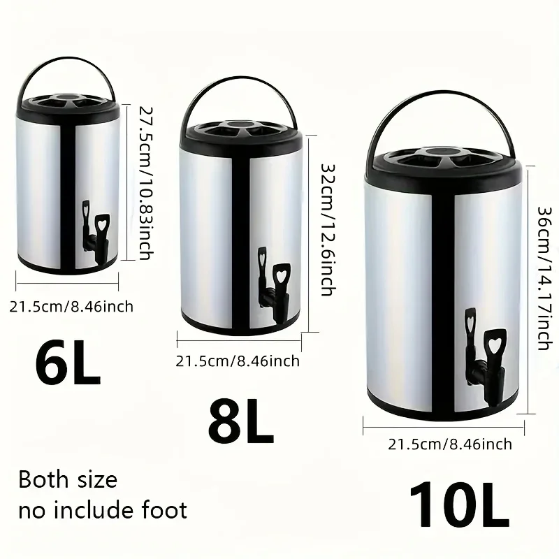 RVS drankdispenser groot | Geïsoleerde tapkan met kraan voor koffie en sap - Image 3