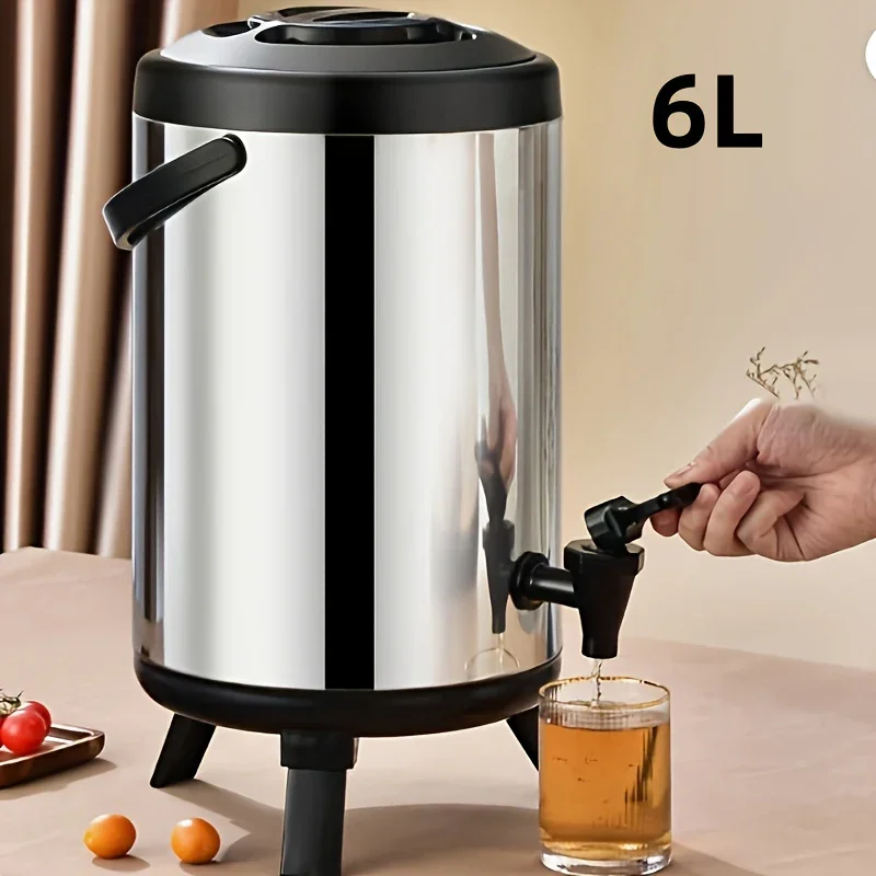 RVS drankdispenser groot | Geïsoleerde tapkan met kraan voor koffie en sap - Image 6