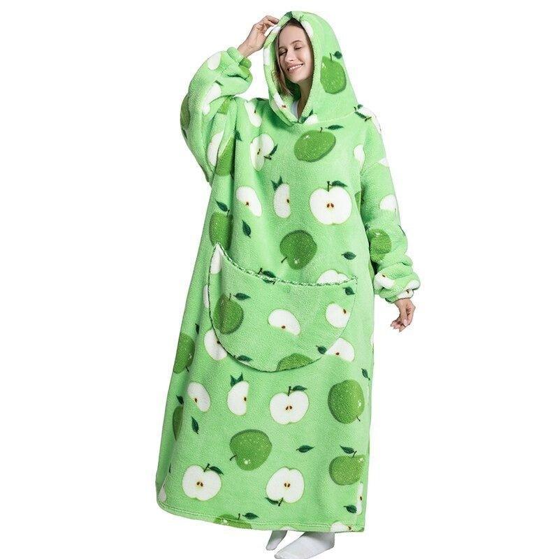 Shoodie Appel Extra Lang | Heb het nooit meer koud met deze warme fleece hoodie deken!!