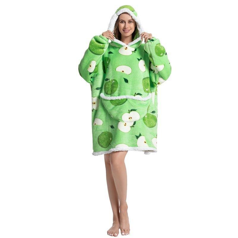 Shoodie™ Appel | Heb het nooit meer koud met deze warme fleece hoodie deken! - Image 2