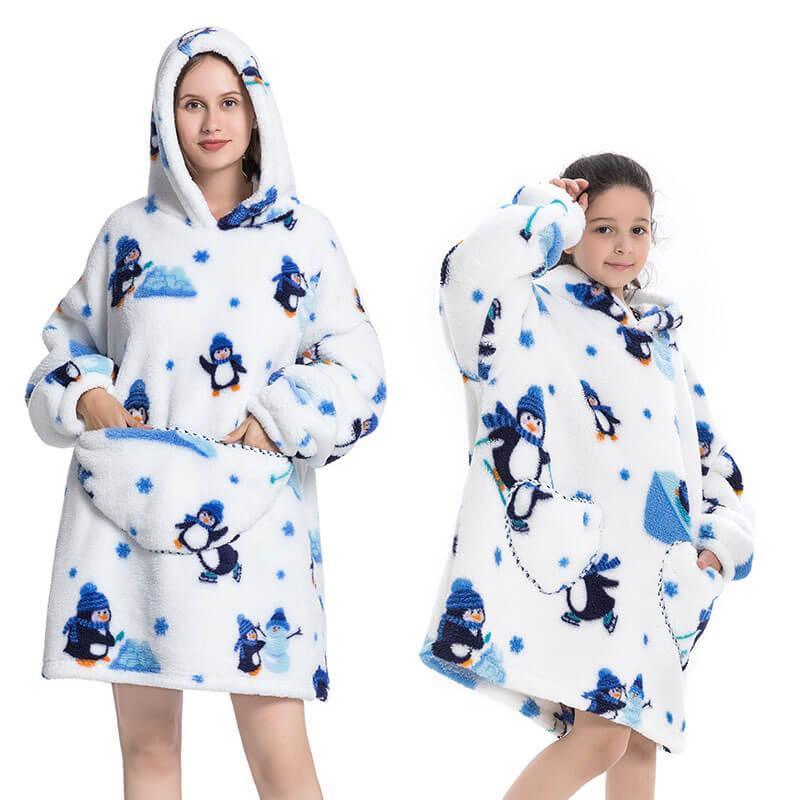 Shoodie™ Pinquin | Heb het nooit meer koud met deze warme fleece hoodie deken!