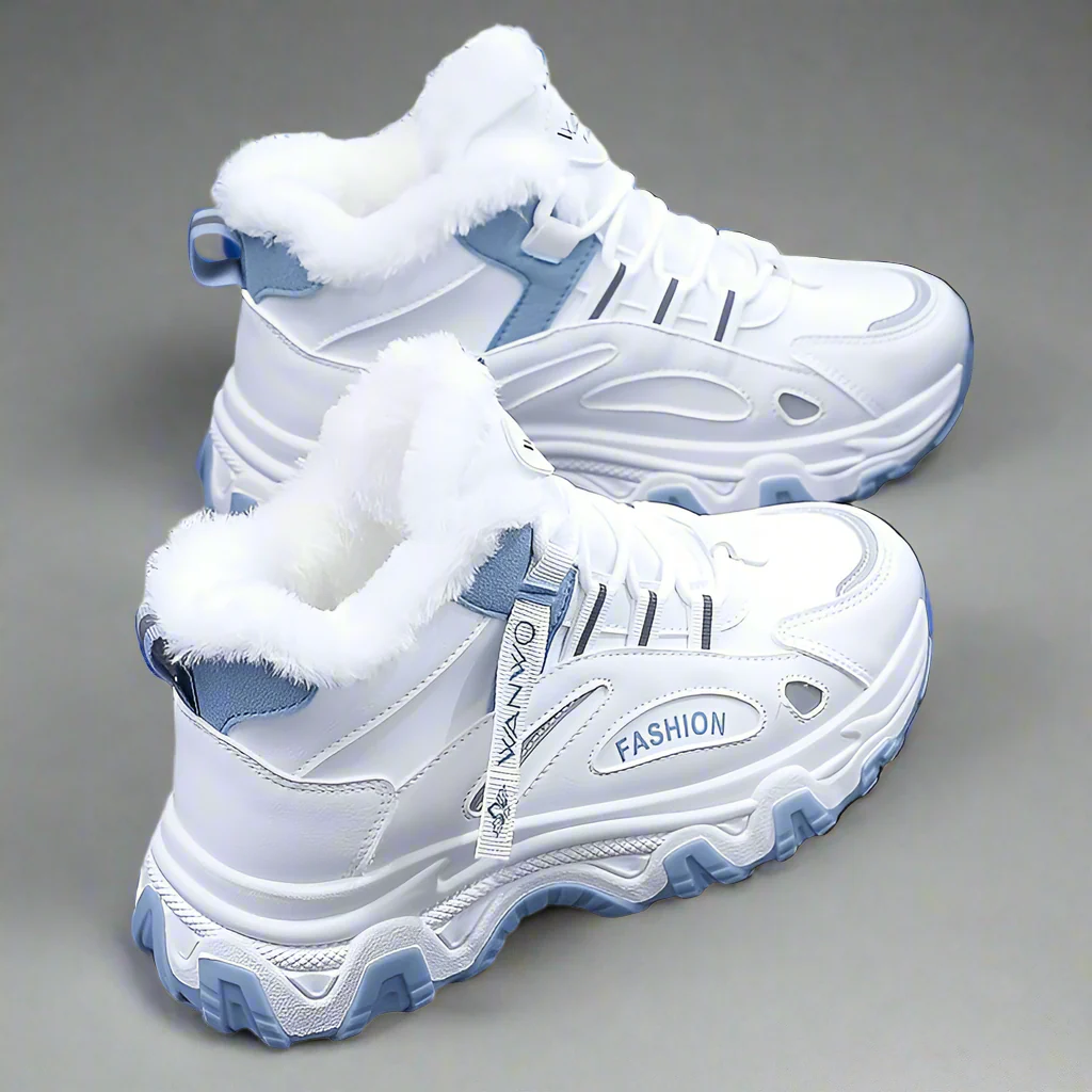 Sneakers dames | Witte casual schoenen met platte zool